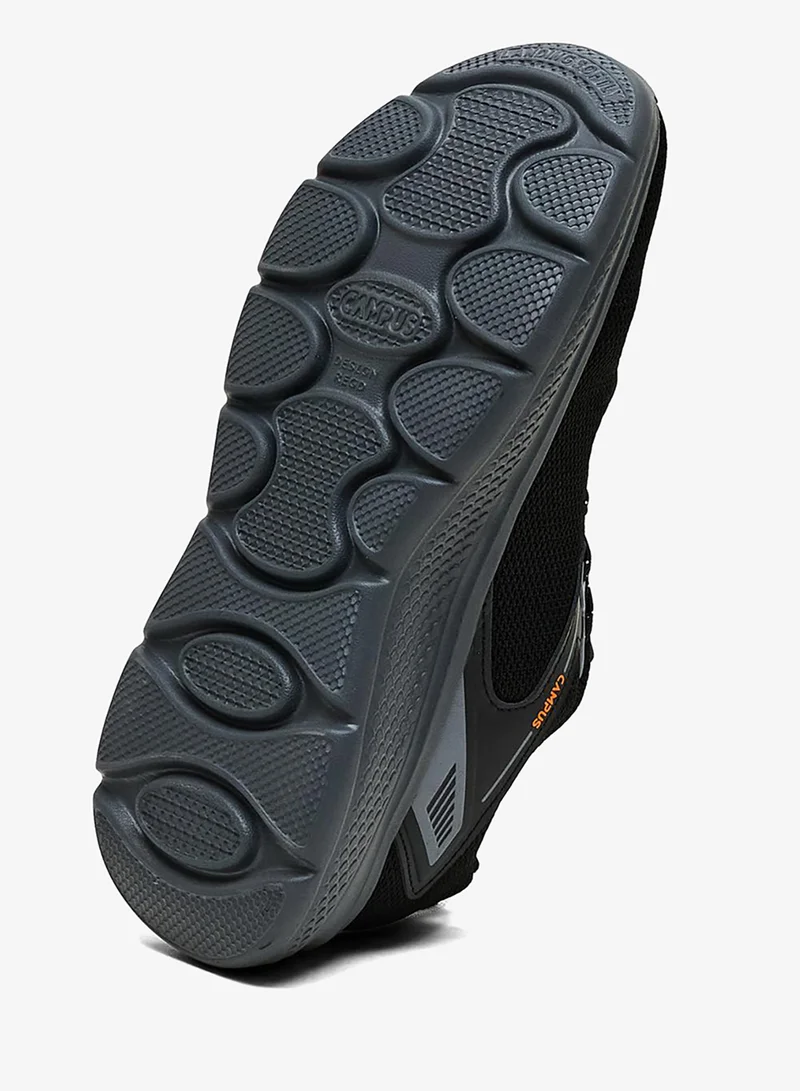 CAMPUS Blk/D.Gry Campus Men's Dark-Tone Sneakers – Cloud-Cushioned, Breathable Mesh – Black/Dark Grey for Men | Best Price UAE